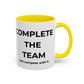 Teamwork Coffee Mug – Complete the Team, Motivational Gift, Office Decor, Collaboration Mug, Team Spirit Cup
