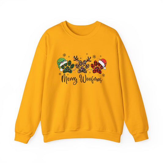 Merry Woofmas Xmas Sweat. Unisex Heavy Blend™ Crewneck Sweatshirt