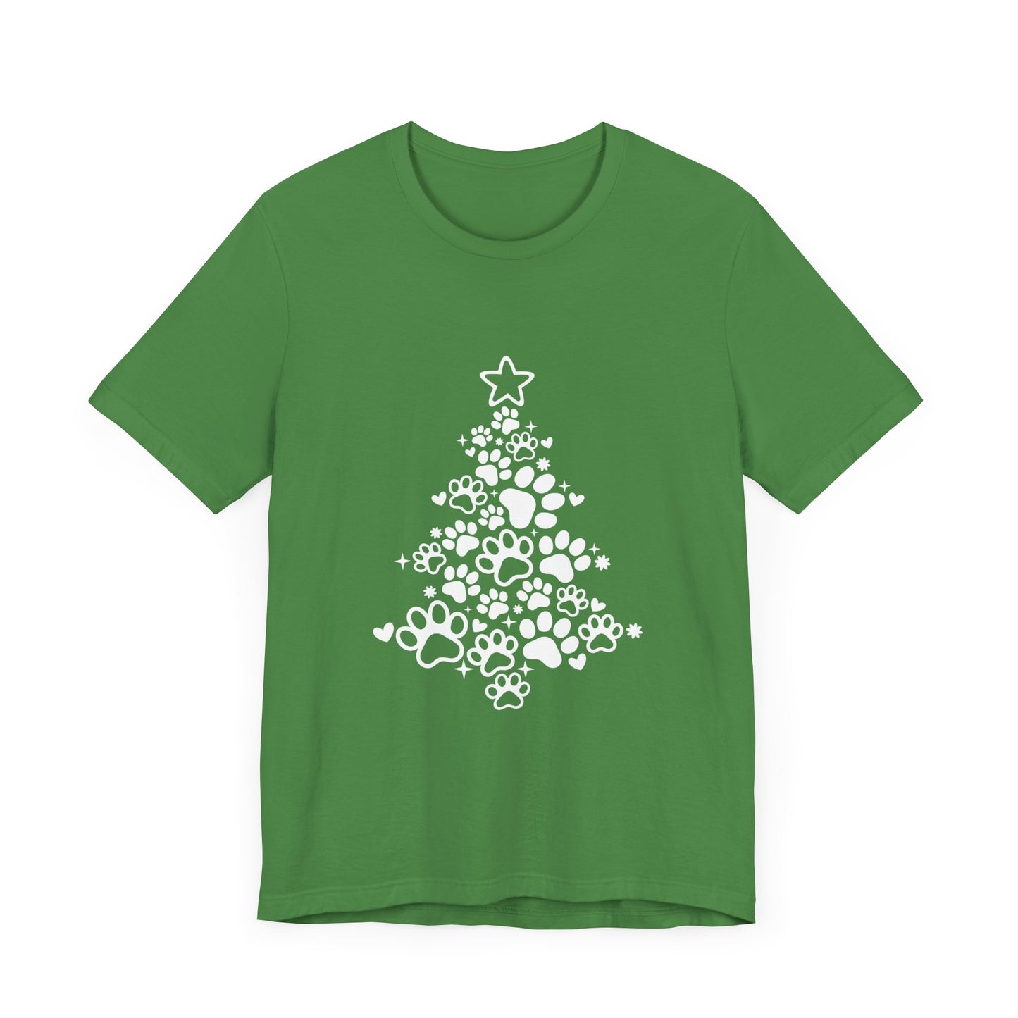 Paw Print Christmas T-shirt Unisex Jersey Short Sleeve Tee