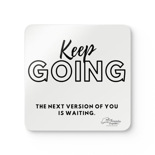 Motivational Cork Coaster Set - "Keep Going Collection"