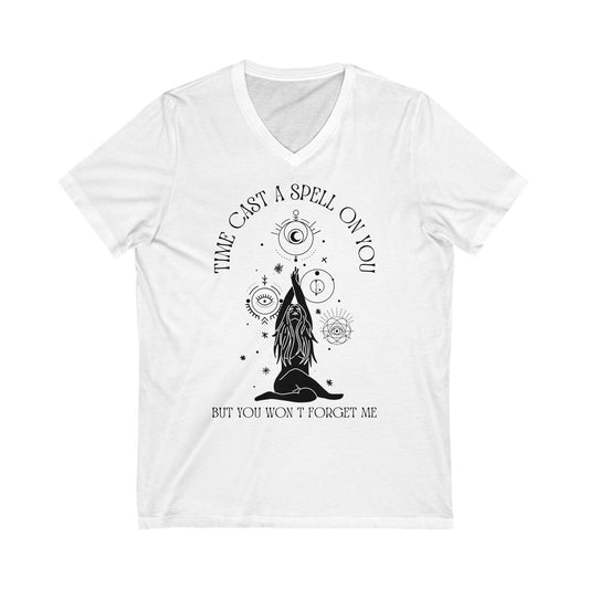 Time Cast A Spell On You V-Neck Shirt! Unisex Jersey Short Sleeve V-Neck Tee