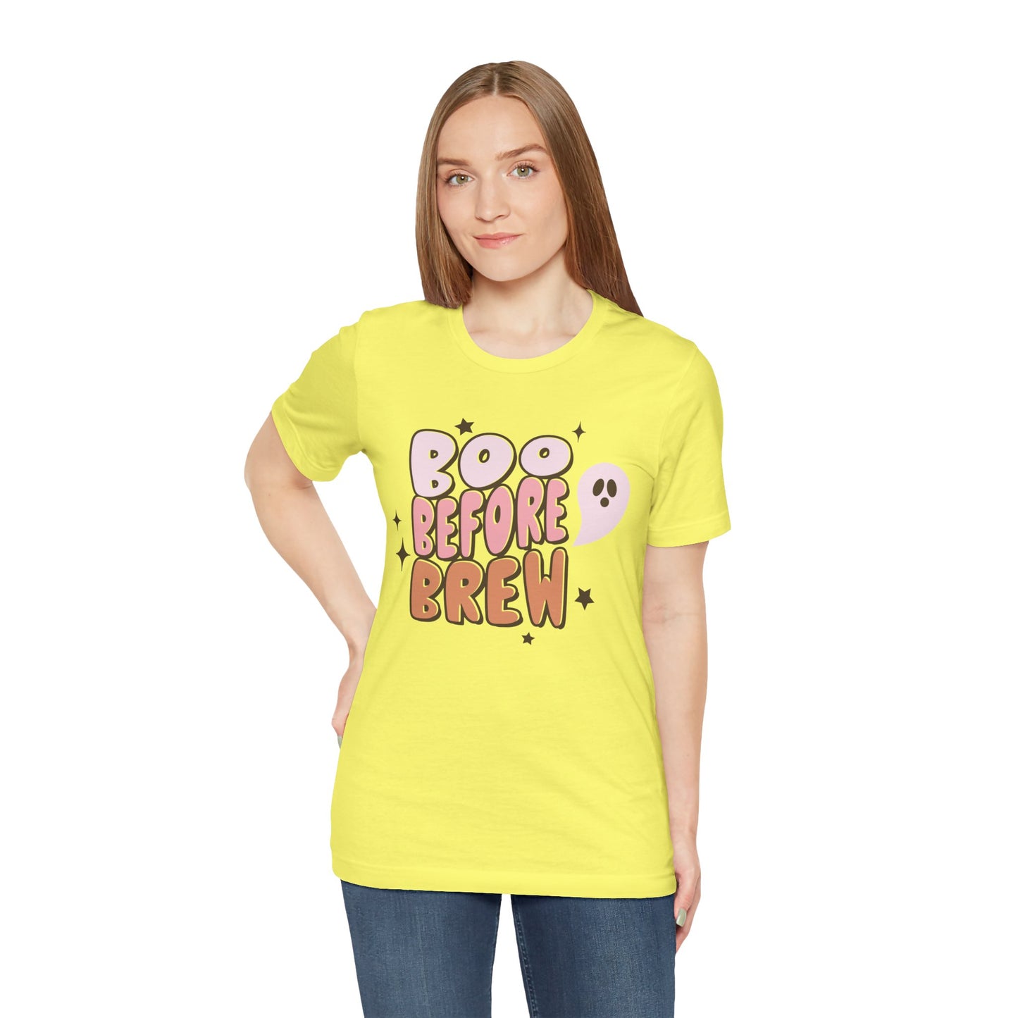 Boo Before Brew Shirt.  Unisex Jersey Short Sleeve Tee