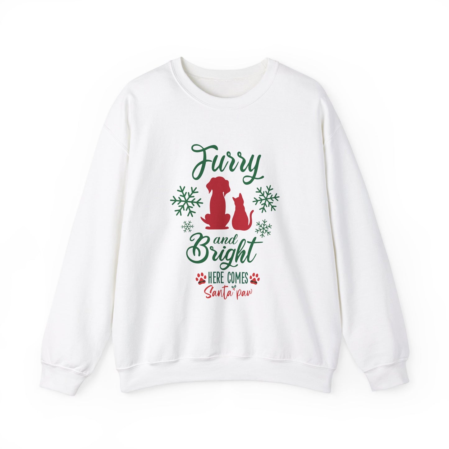 Furry and Bright Christmas. Unisex Heavy Blend™ Crewneck Sweatshirt