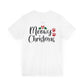 Meowy Catmas Christmas Cat T-Shirt. Unisex Jersey Short Sleeve Tee