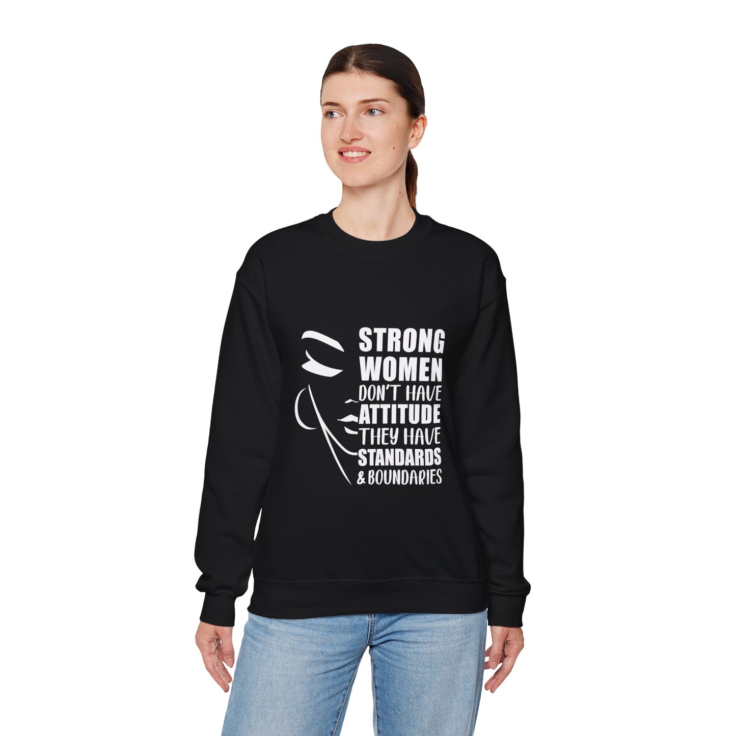 Strong Women Have Boundaries! Unisex Heavy Blend™ Crewneck Sweatshirt