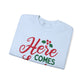 Here Comes Santa Paws Sweatshirt Unisex Heavy Blend™ Crewneck Sweatshirt