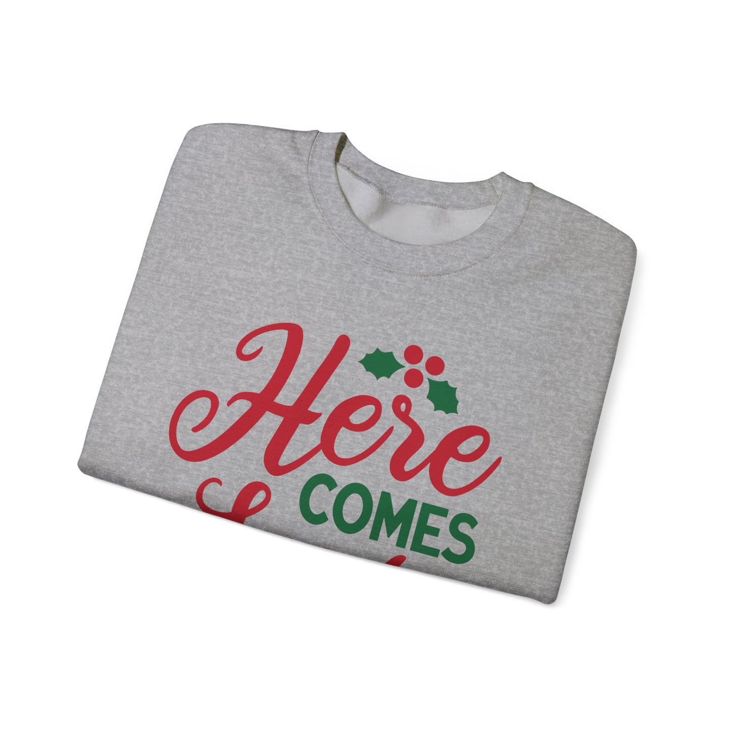 Here Comes Santa Paws Sweatshirt Unisex Heavy Blend™ Crewneck Sweatshirt