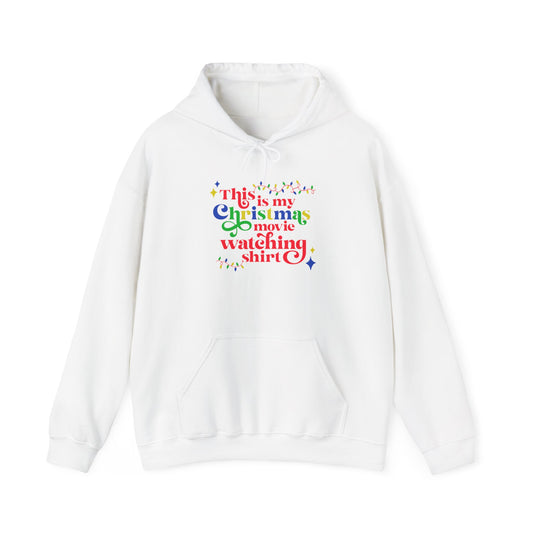 Christmas Movie Watching Hoodie. Unisex Heavy Blend™ Hooded Sweatshirt