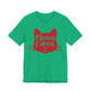 Meowy Catmas Christmas Cat T-Shirt. Unisex Jersey Short Sleeve Tee