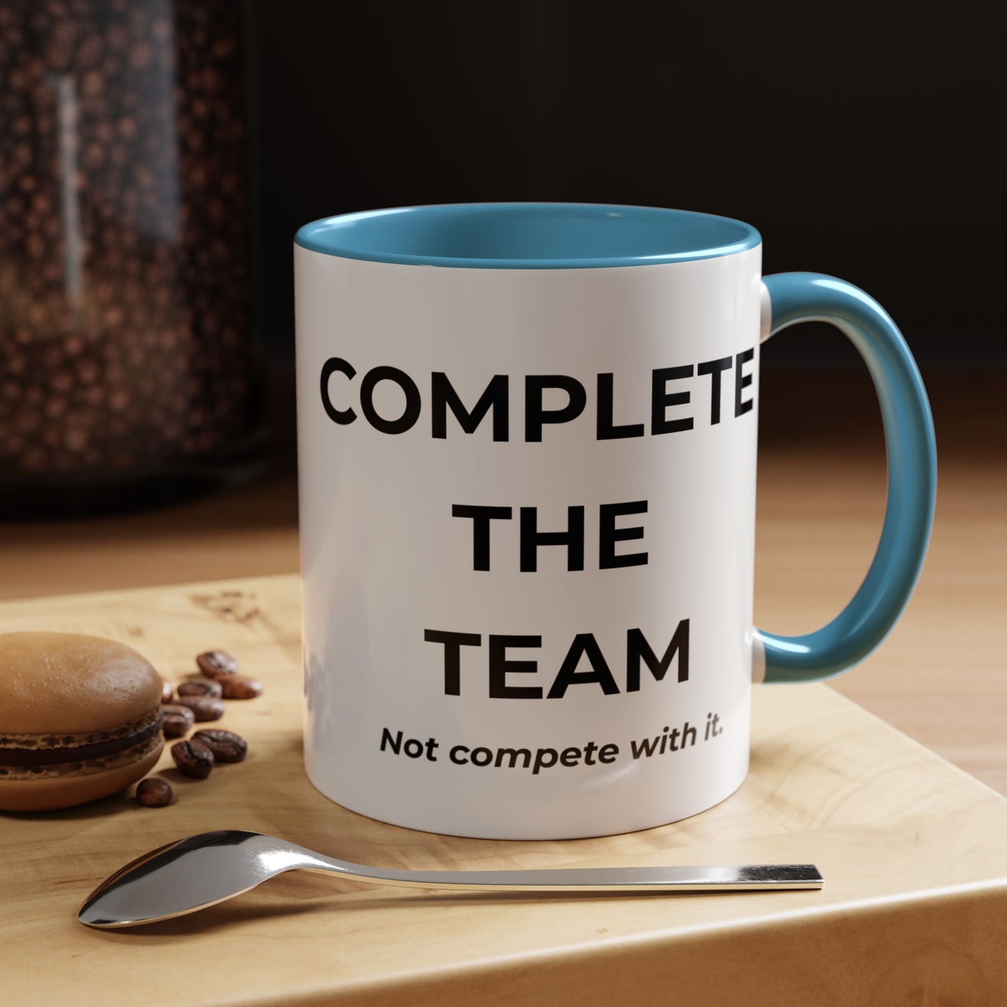 Teamwork Coffee Mug – Complete the Team, Motivational Gift, Office Decor, Collaboration Mug, Team Spirit Cup