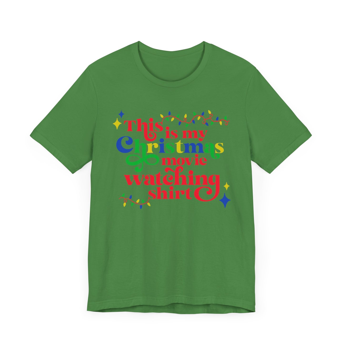 Christmas Movie Watching Shirt. Unisex Jersey Short Sleeve Tee