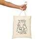 Her Strength My Paw Her Journey Our Story Dog Bag. Cotton Canvas Tote Bag