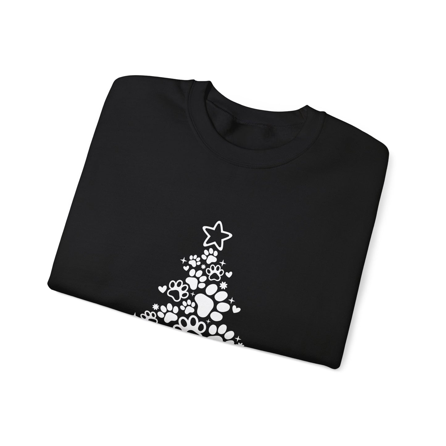 Paw Print Christmas Xmas Sweatshirt. Unisex Heavy Blend™ Crewneck Sweatshirt