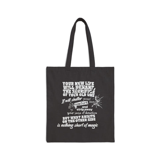 Your New Life Bag. Cotton Canvas Tote Bag