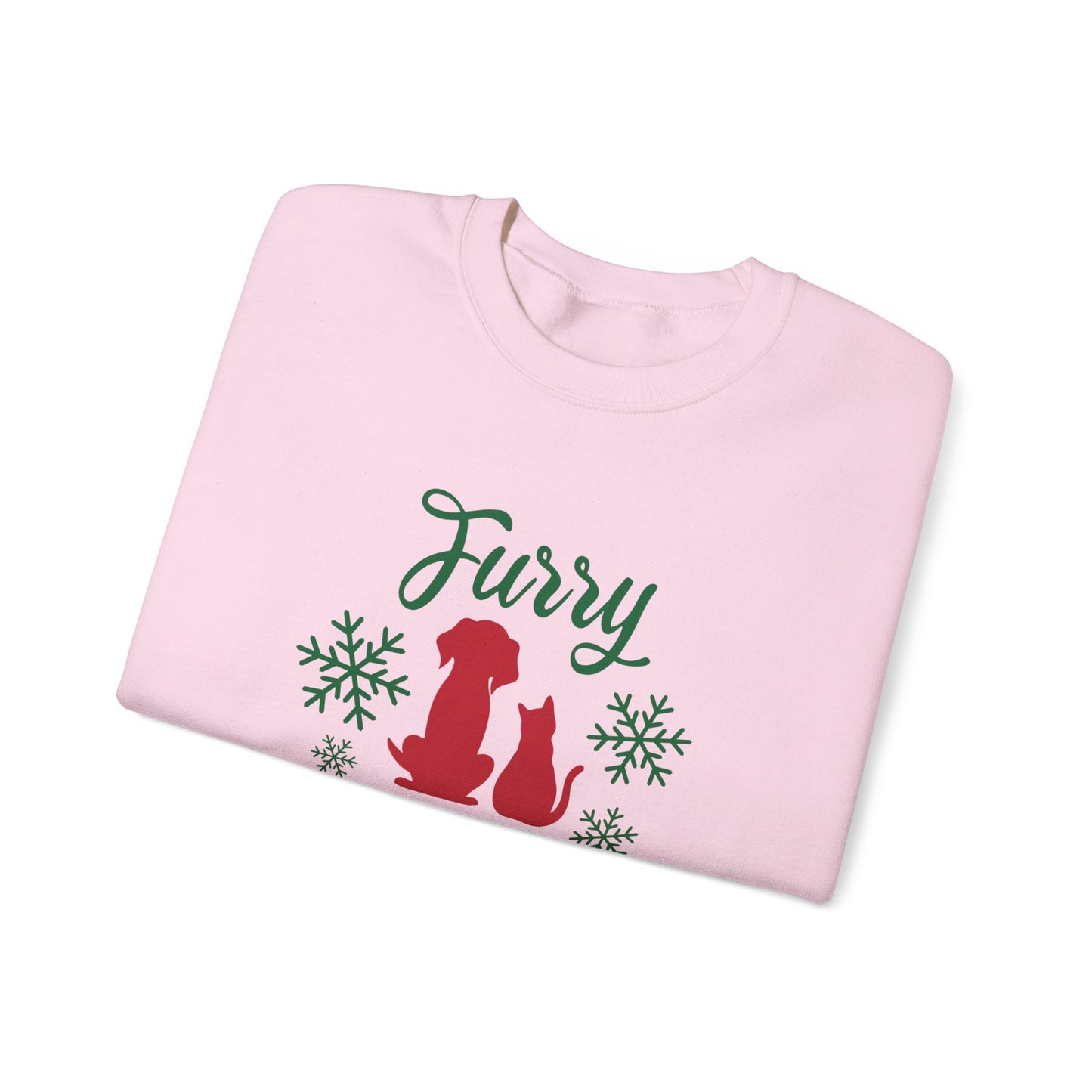 Furry and Bright Christmas. Unisex Heavy Blend™ Crewneck Sweatshirt