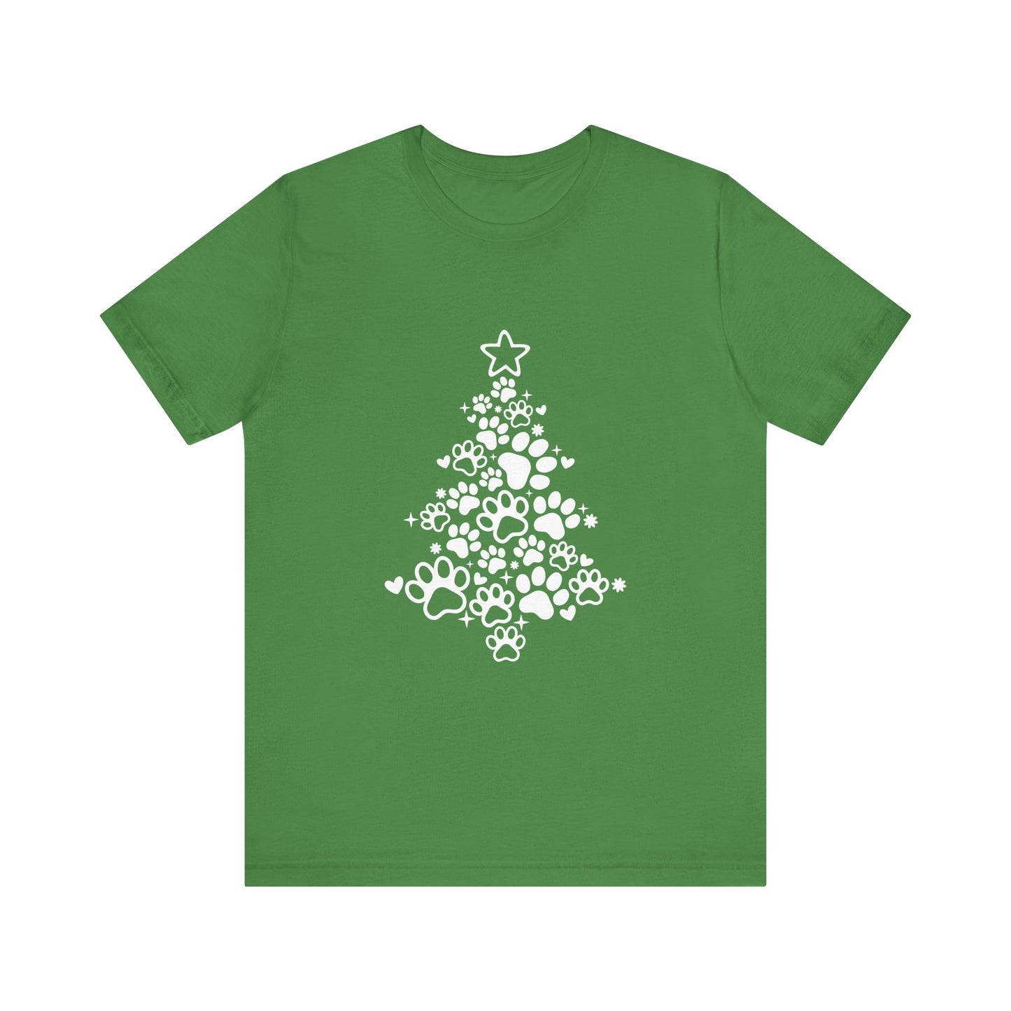 Paw Print Christmas T-shirt Unisex Jersey Short Sleeve Tee