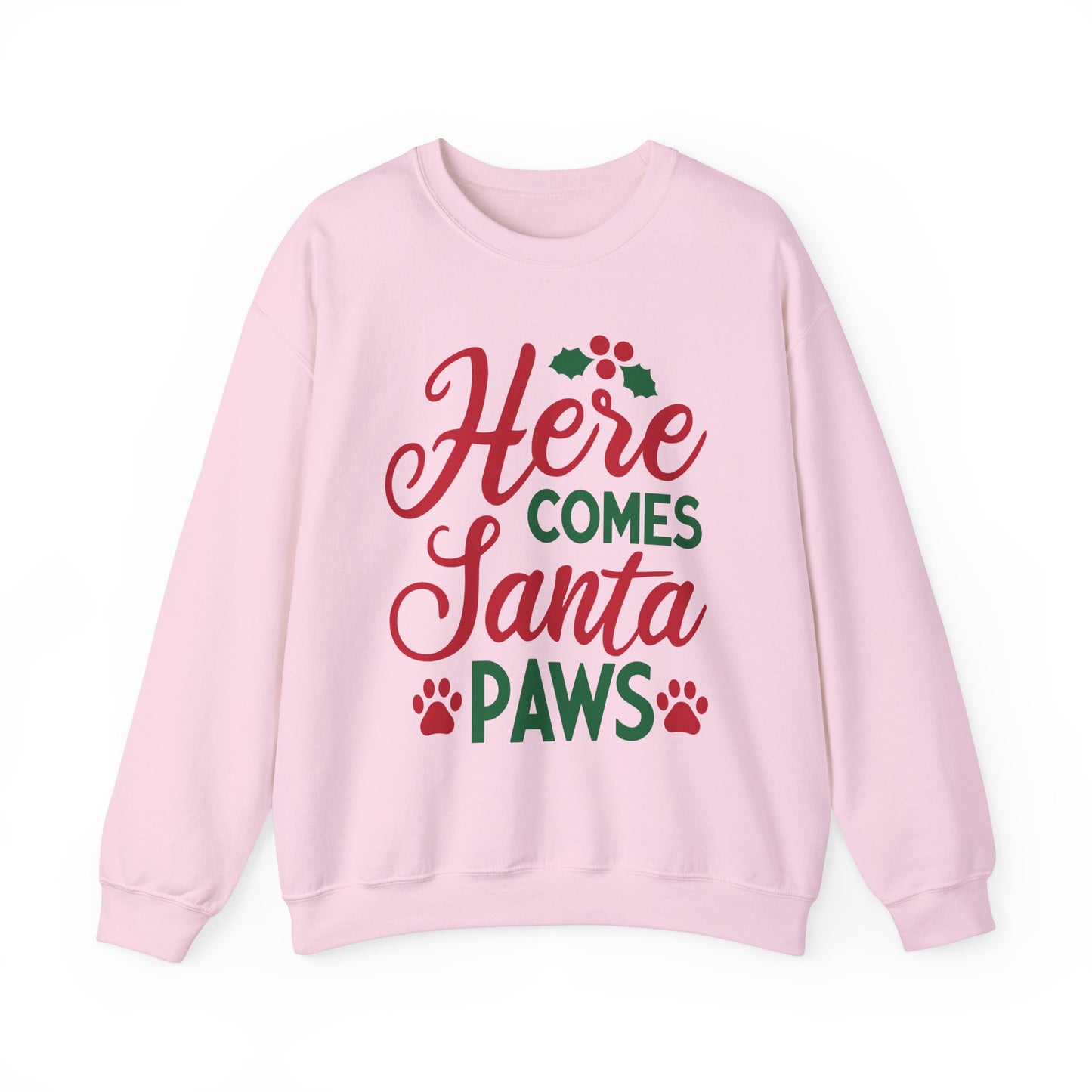 Here Comes Santa Paws Sweatshirt Unisex Heavy Blend™ Crewneck Sweatshirt