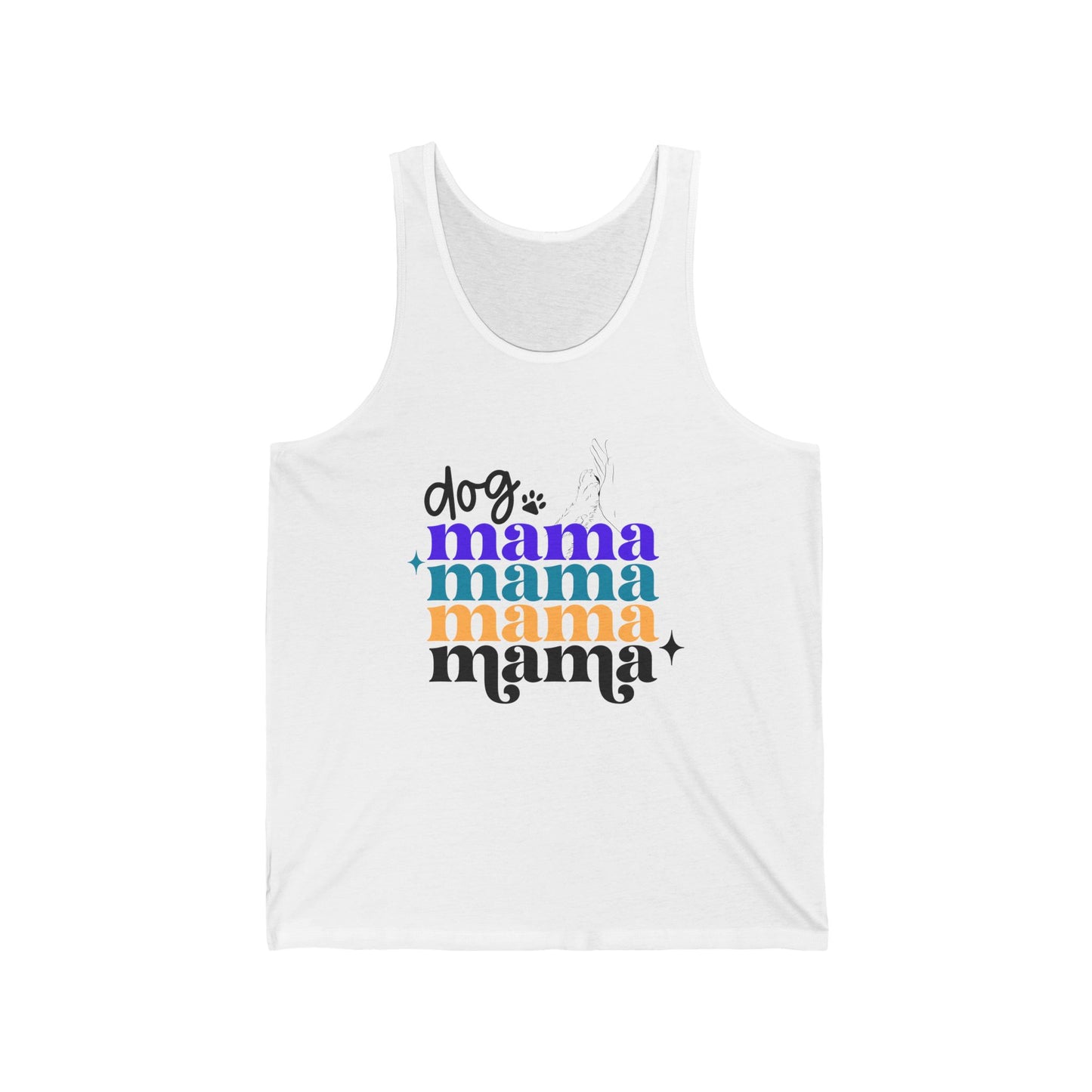 Dog Mama Tank Top Design. Unisex Jersey Tank