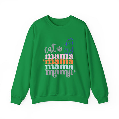 Cat Mama Meow Sweat Shirt. Unisex Heavy Blend™ Crewneck Sweatshirt