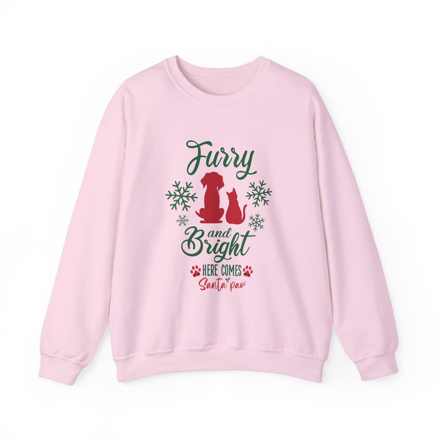 Furry and Bright Christmas. Unisex Heavy Blend™ Crewneck Sweatshirt