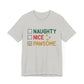 Christmas Naughty Nice Pawsome. Unisex Jersey Short Sleeve Tee