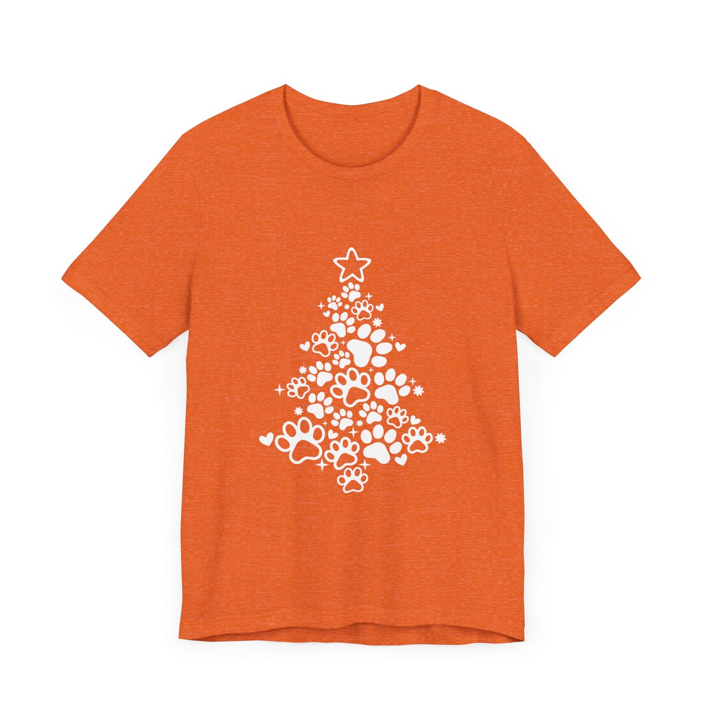 Paw Print Christmas T-shirt Unisex Jersey Short Sleeve Tee