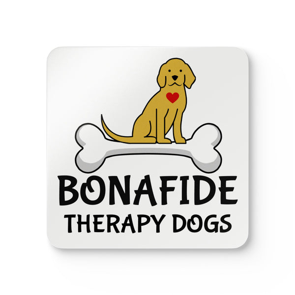 Bonafide Therapy Dogs Corkwood Coaster Set - Perfect Gift for Dog Lovers