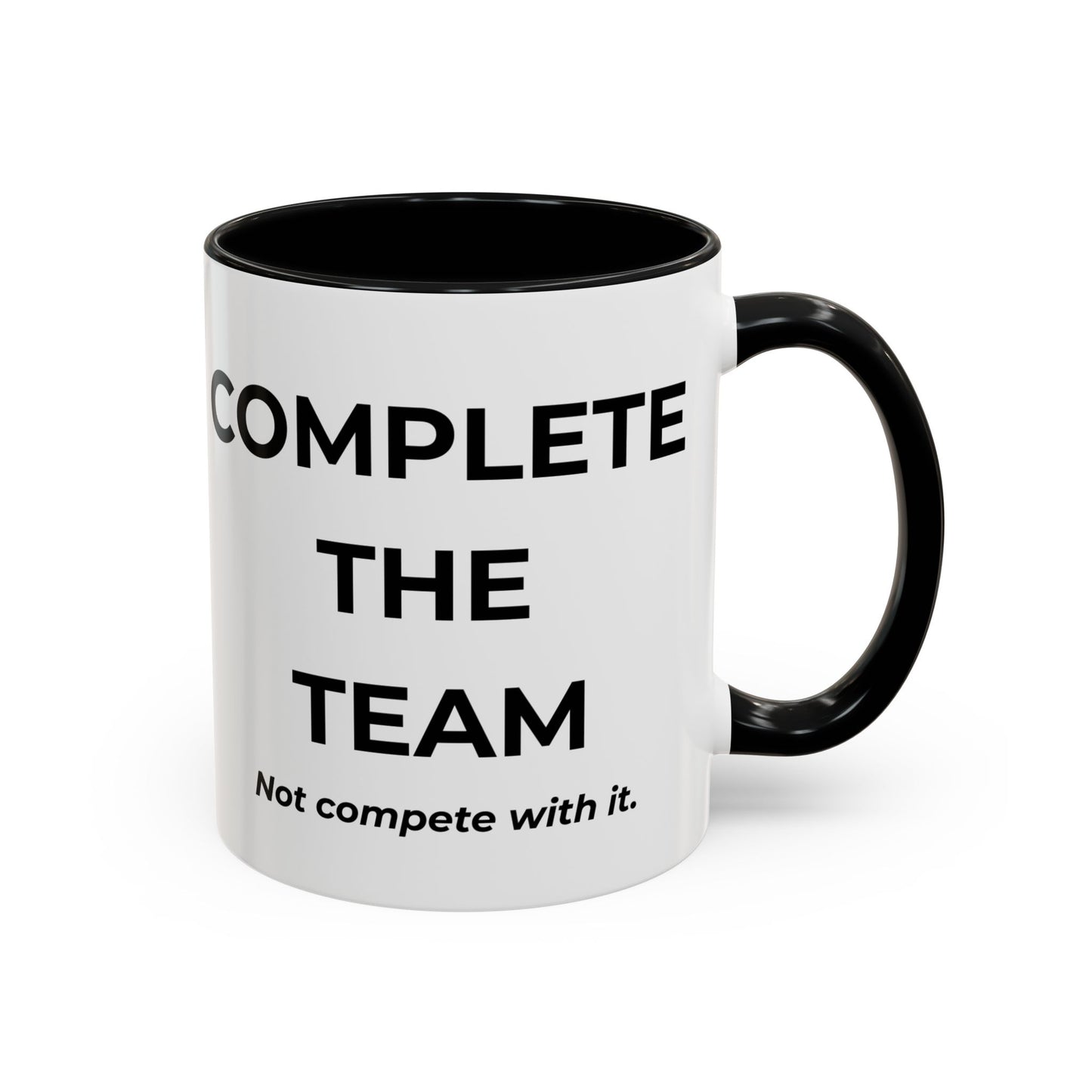 Teamwork Coffee Mug – Complete the Team, Motivational Gift, Office Decor, Collaboration Mug, Team Spirit Cup