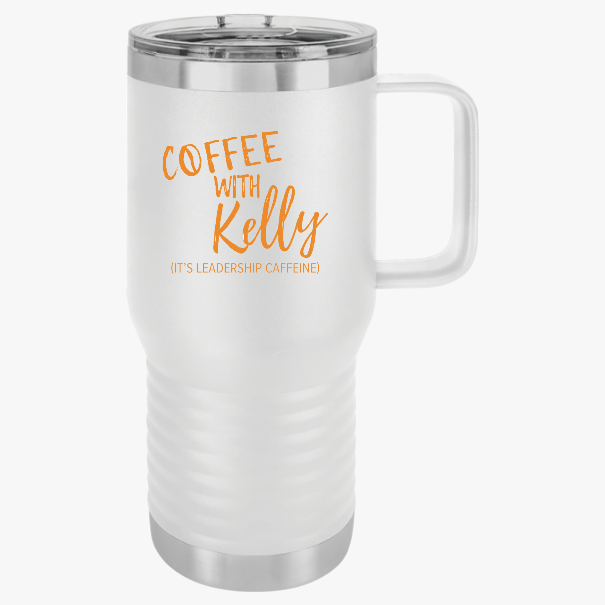 Coffee with Kelly Travel Mug | Personalized 20oz Insulated Tumbler for ...