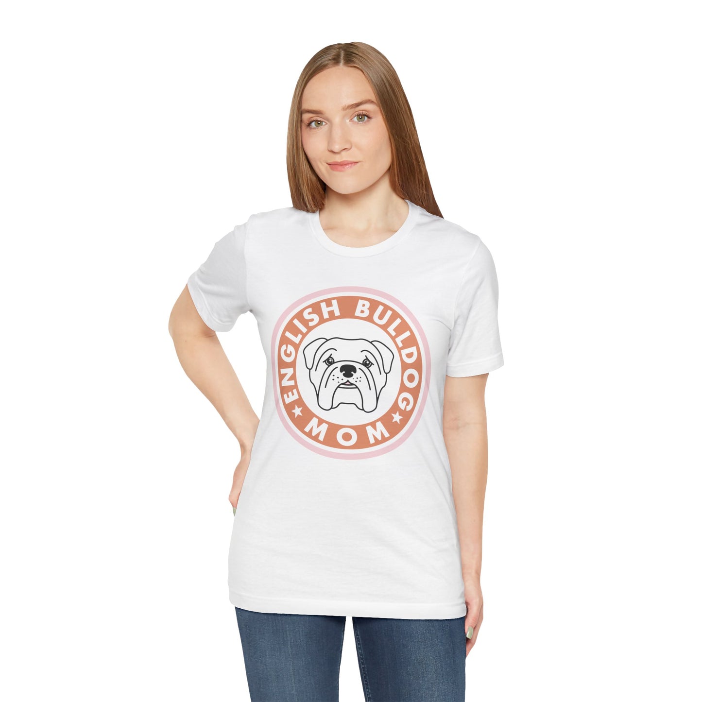 Bull Dog Mom Shirt. Unisex Jersey Short Sleeve Tee