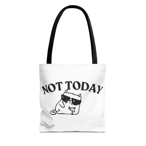 Chic Cat Quote Tote Bag - "Not Today"
