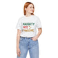 Christmas Naughty Nice Pawsome. Unisex Jersey Short Sleeve Tee