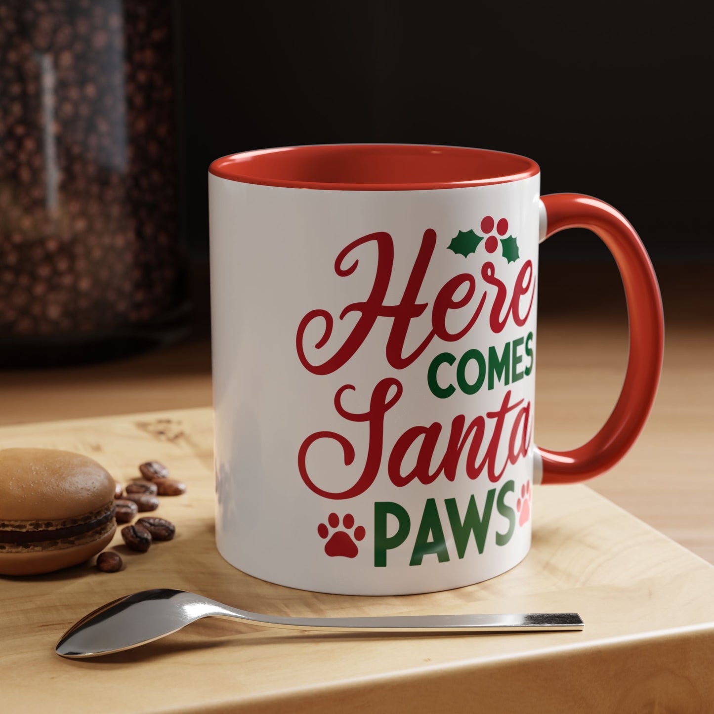 Christmas Paw Mug for Pet Lovers. Accent Coffee Mug (11, 15oz)