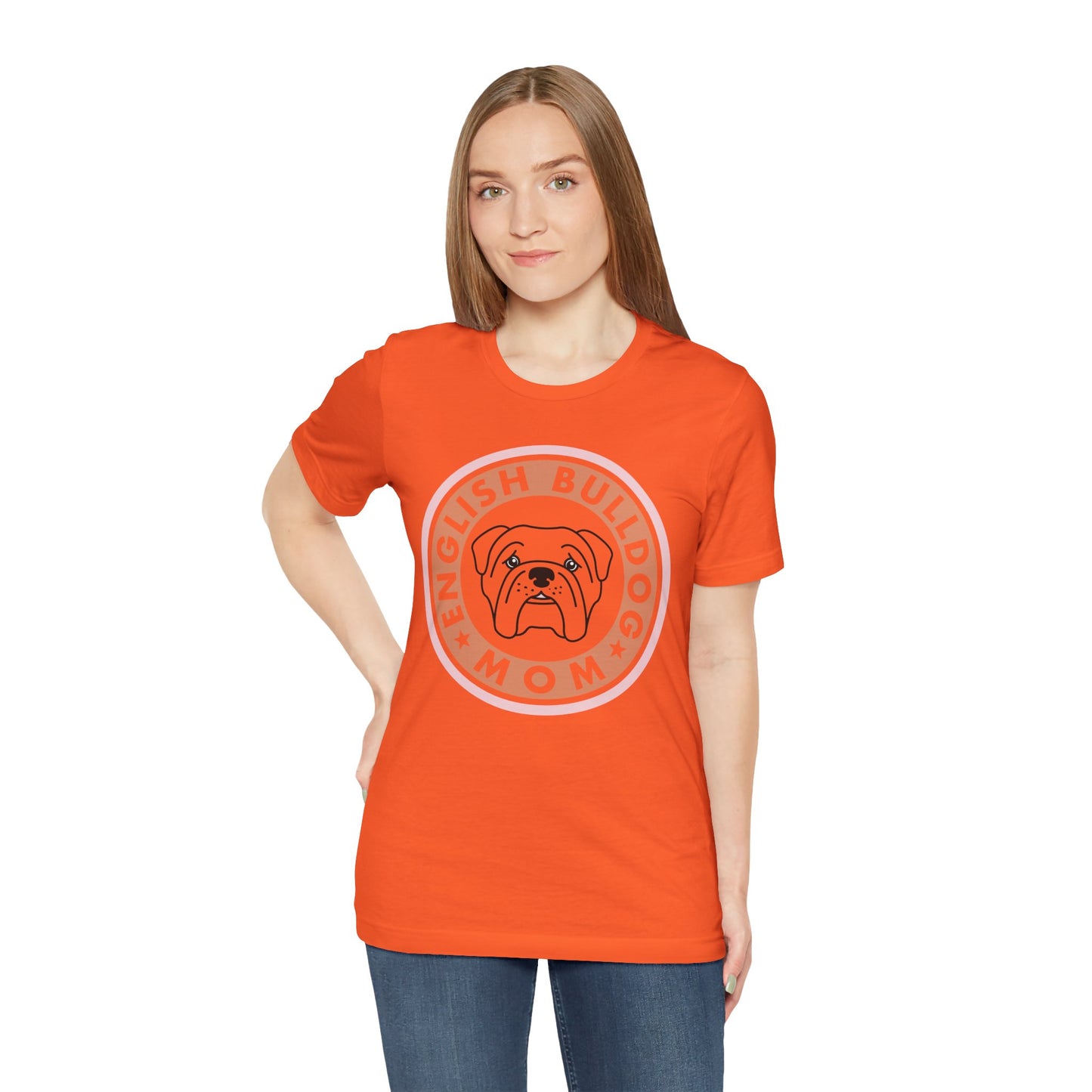 Bull Dog Mom Shirt. Unisex Jersey Short Sleeve Tee