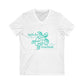 Trust The Flow Turtle. Unisex Jersey Short Sleeve V-Neck Tee