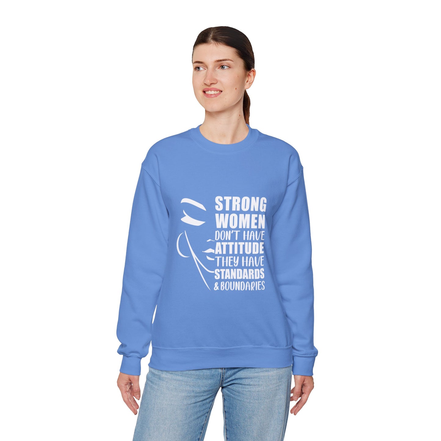 Strong Women Have Boundaries! Unisex Heavy Blend™ Crewneck Sweatshirt