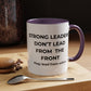 Inspirational Accent Coffee Mug - Strong Leaders Quote, Motivational Gift, Office Decor, Unique Graduation Present, Leadership Cup