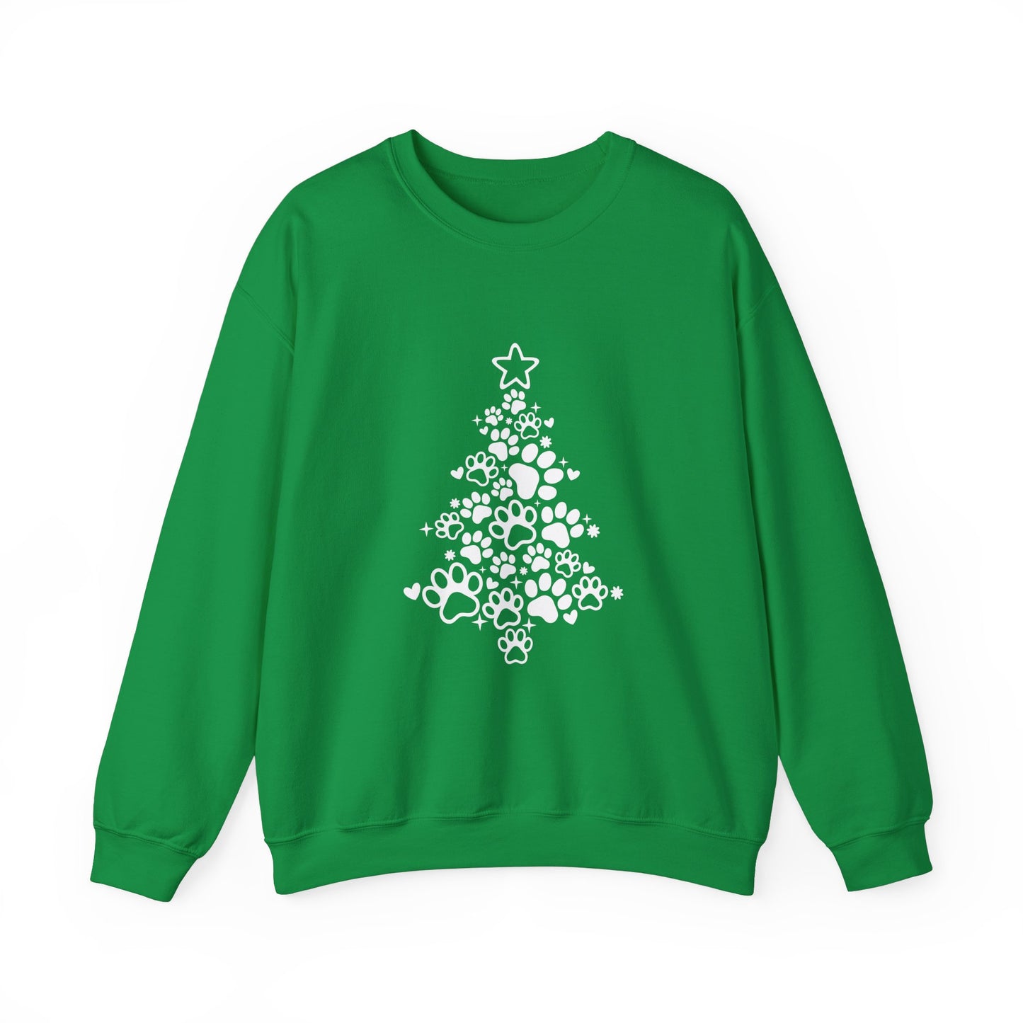 Paw Print Christmas Xmas Sweatshirt. Unisex Heavy Blend™ Crewneck Sweatshirt