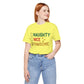 Christmas Naughty Nice Pawsome. Unisex Jersey Short Sleeve Tee