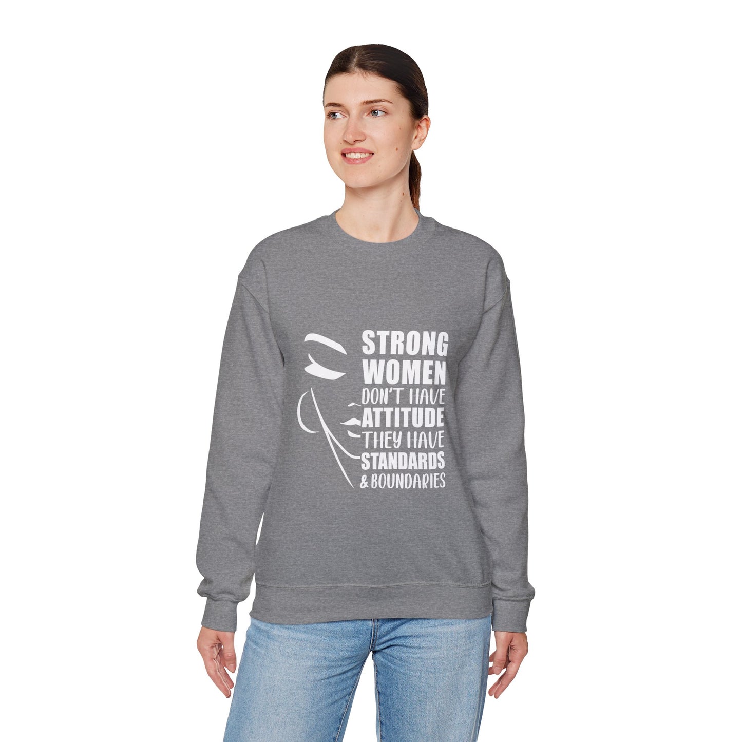 Strong Women Have Boundaries! Unisex Heavy Blend™ Crewneck Sweatshirt