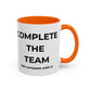 Teamwork Coffee Mug – Complete the Team, Motivational Gift, Office Decor, Collaboration Mug, Team Spirit Cup