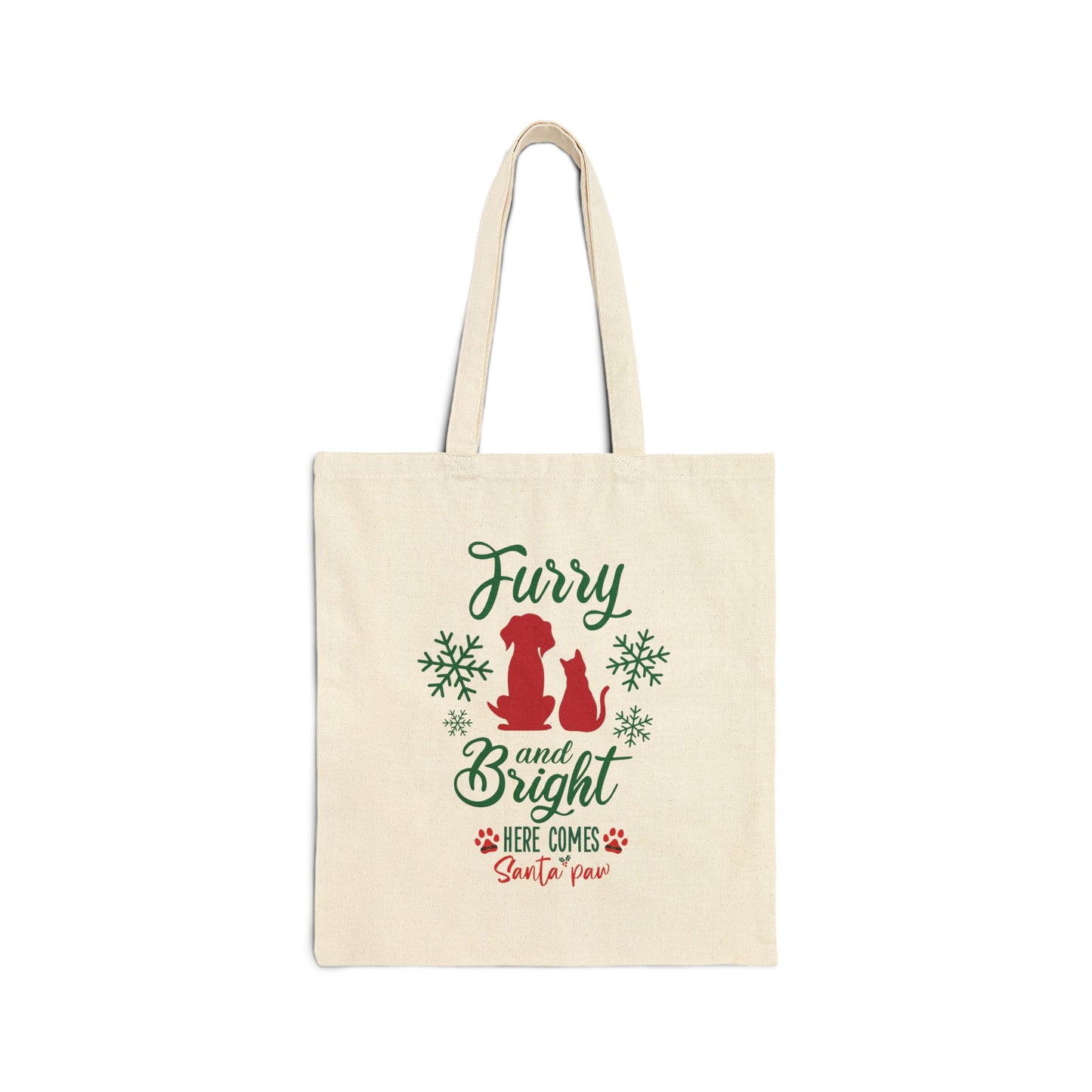 Pet Christmas Bag. Cotton Canvas Tote Bag