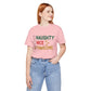 Christmas Naughty Nice Pawsome. Unisex Jersey Short Sleeve Tee