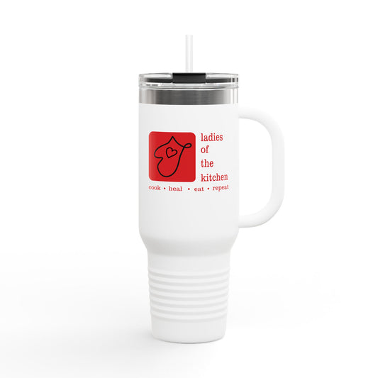 Ladies Of The Kitchen. Insulated Travel Mug - Perfect for Kitchen Lovers | 40oz with Fun Cooking Slogan