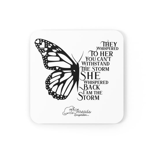 She Whispered She Is The Storm Coaster. Hardboard Back Coaster