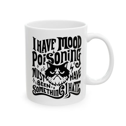 Cat Mood Mug. Ceramic Mug, (11oz, 15oz)