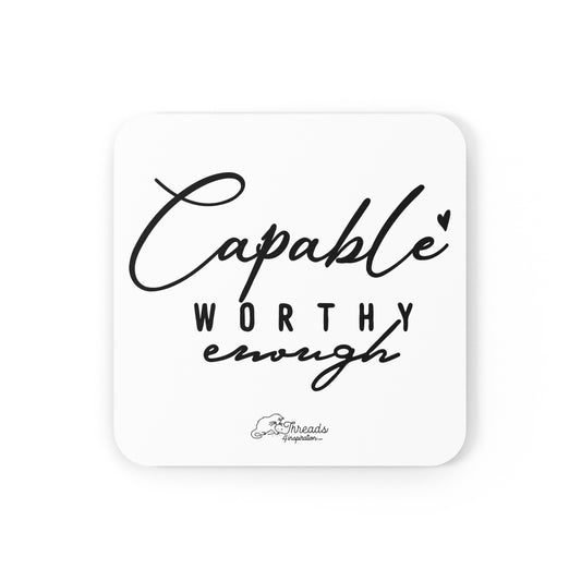 Capable Worthy Enough Coaster. Cork Back Coaster