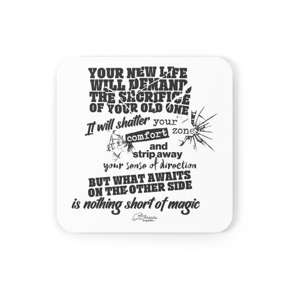 T4I Coasters For Your Home. Your New Life. Hardboard Back Coaster