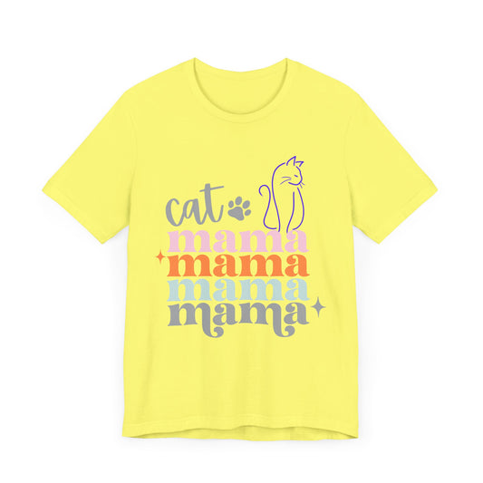 Cat Mama Shirt Meow. Unisex Jersey Short Sleeve Tee