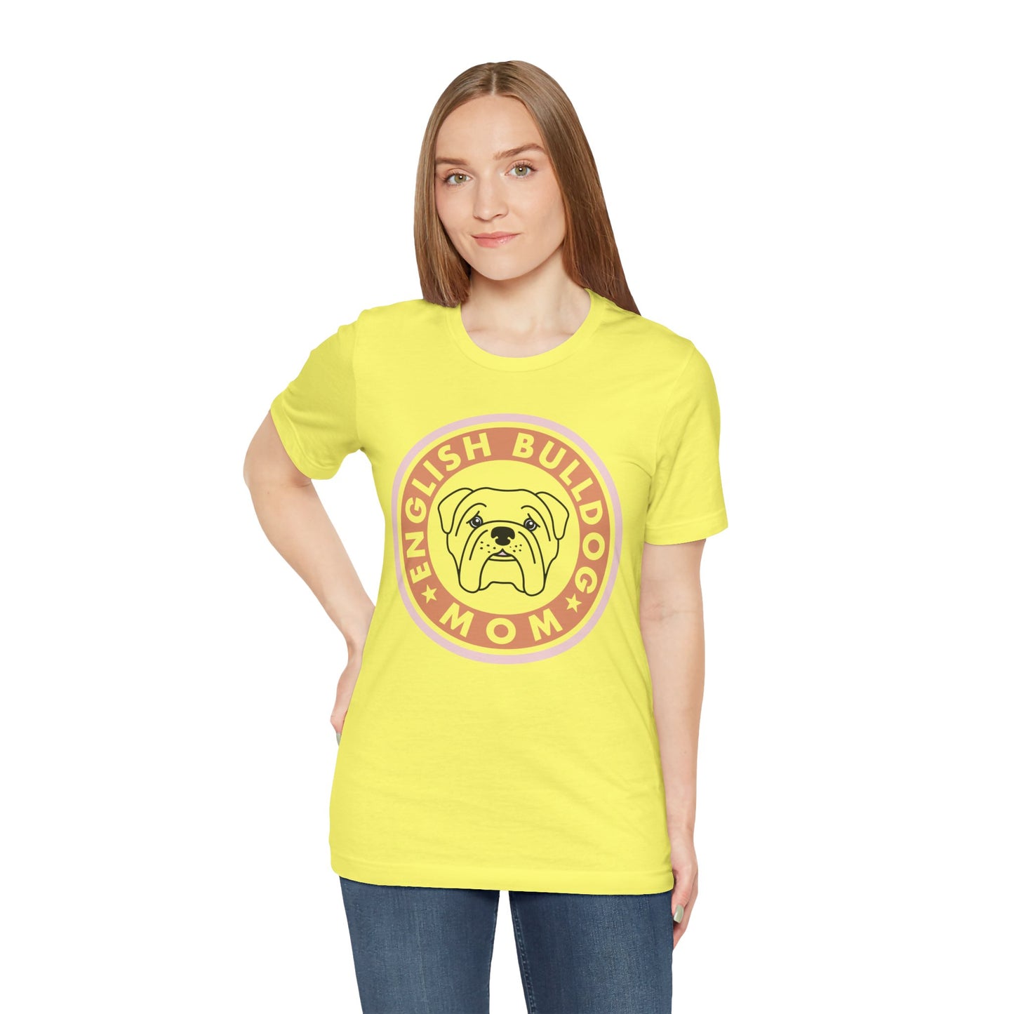 Bull Dog Mom Shirt. Unisex Jersey Short Sleeve Tee